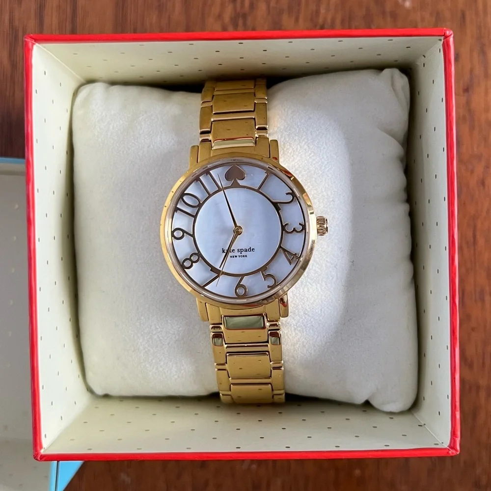 Kate Spade Gold Gramercy Watch 34mm circa 2015 - Picture 1 of 7